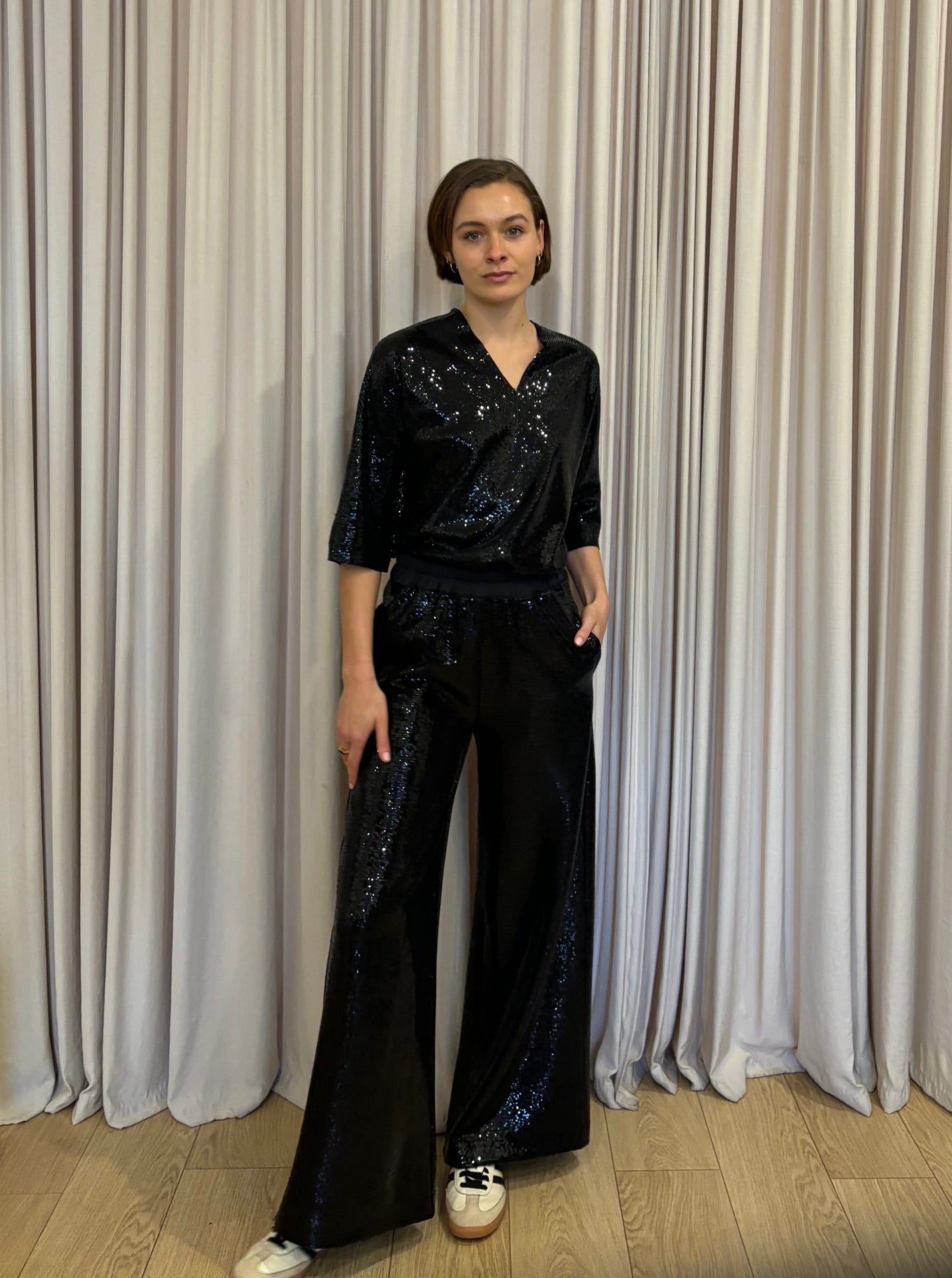 ARIELLE PANT - BLACK SEQUIN