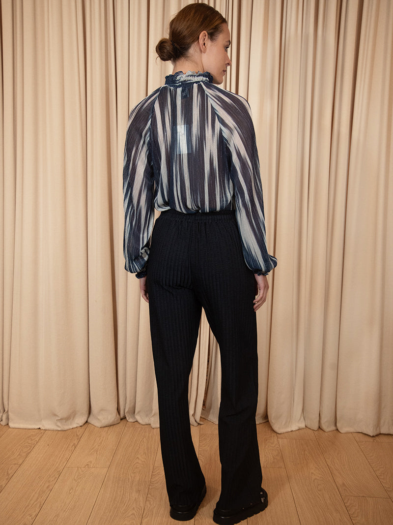 High Neck shirred top