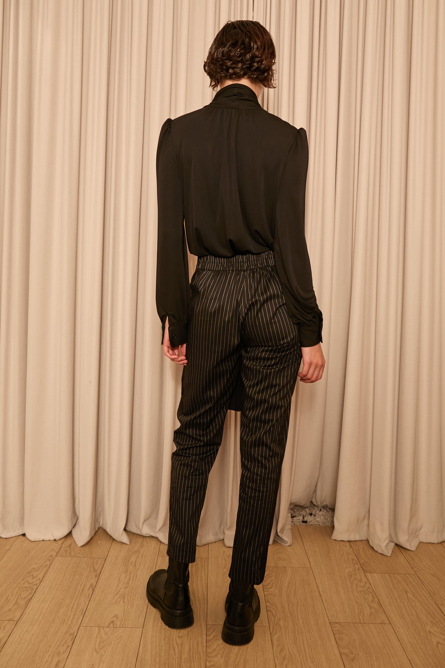 Pussy Bow Blouse - Black