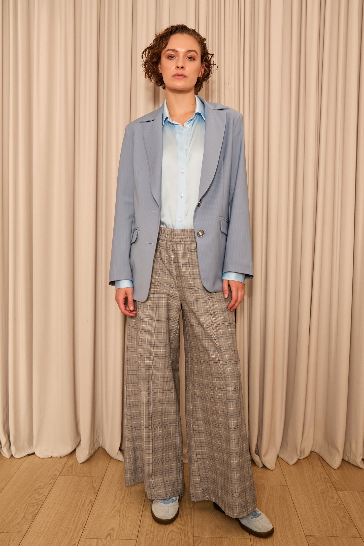 Sky Blue Silk Shirt