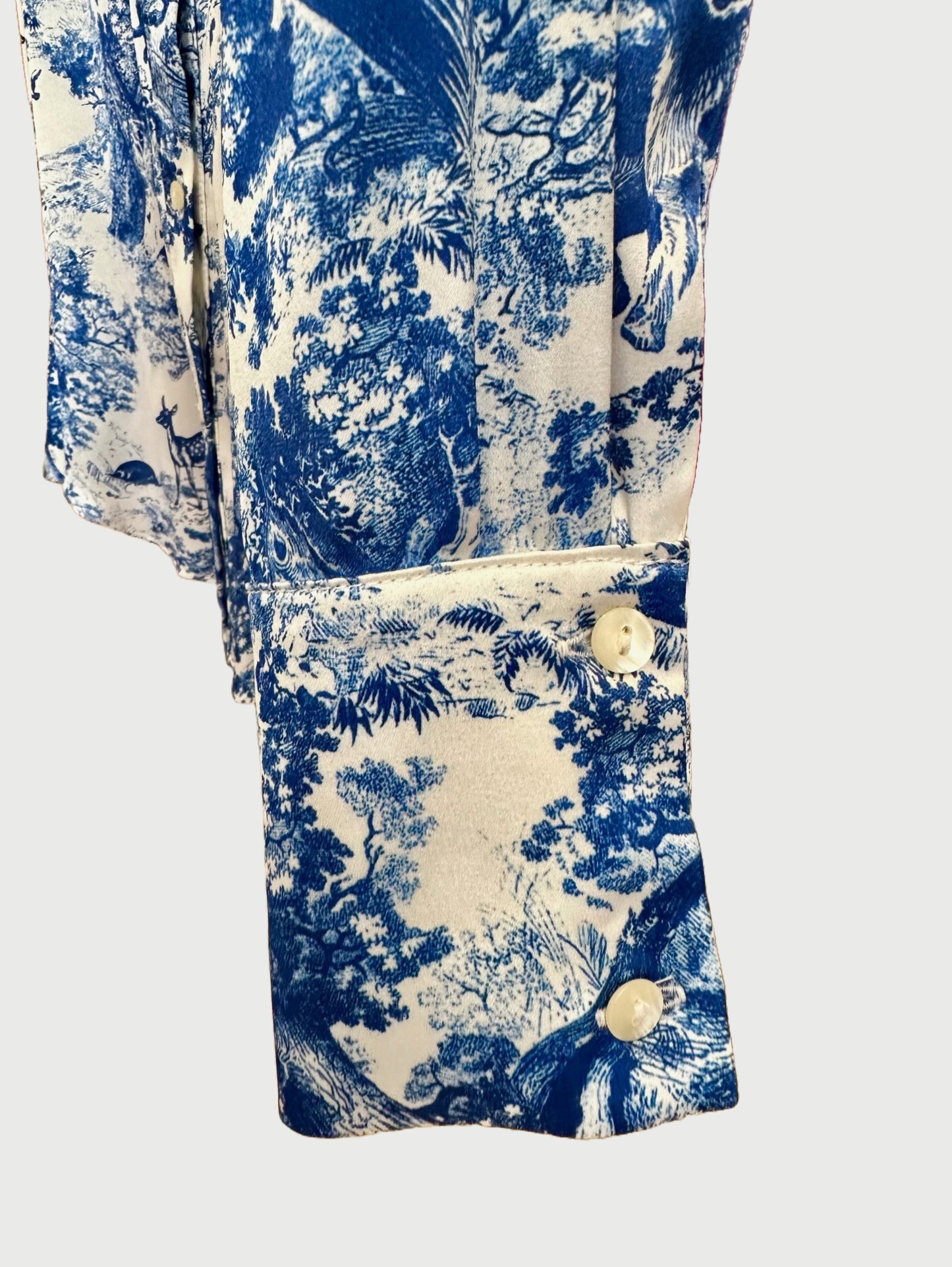 Silk Long Sleeve Shirt- Alice in Wonderland
