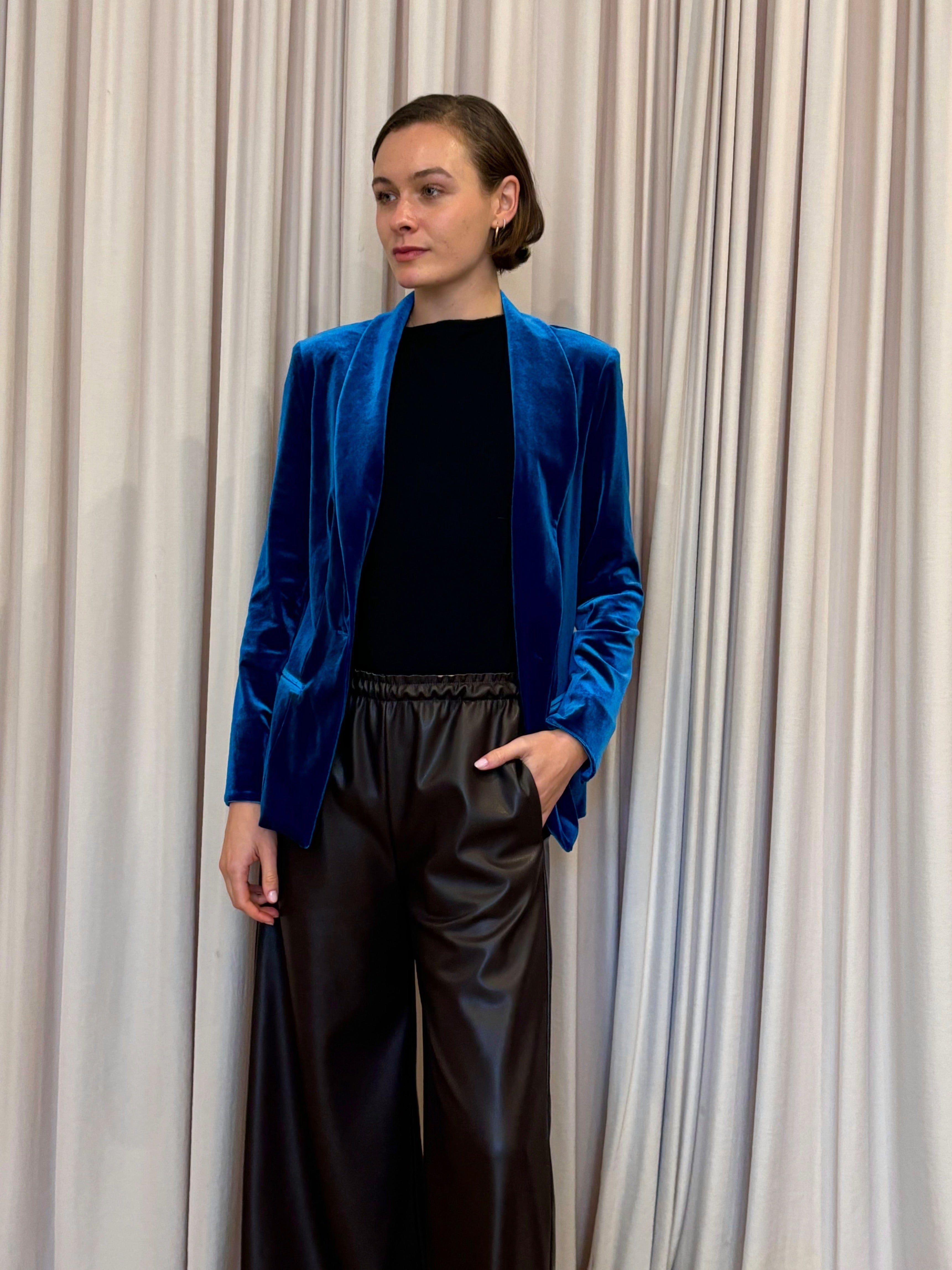 Sapphire Blue Velvet Blazer Shop Our Women's Velvet Jackets