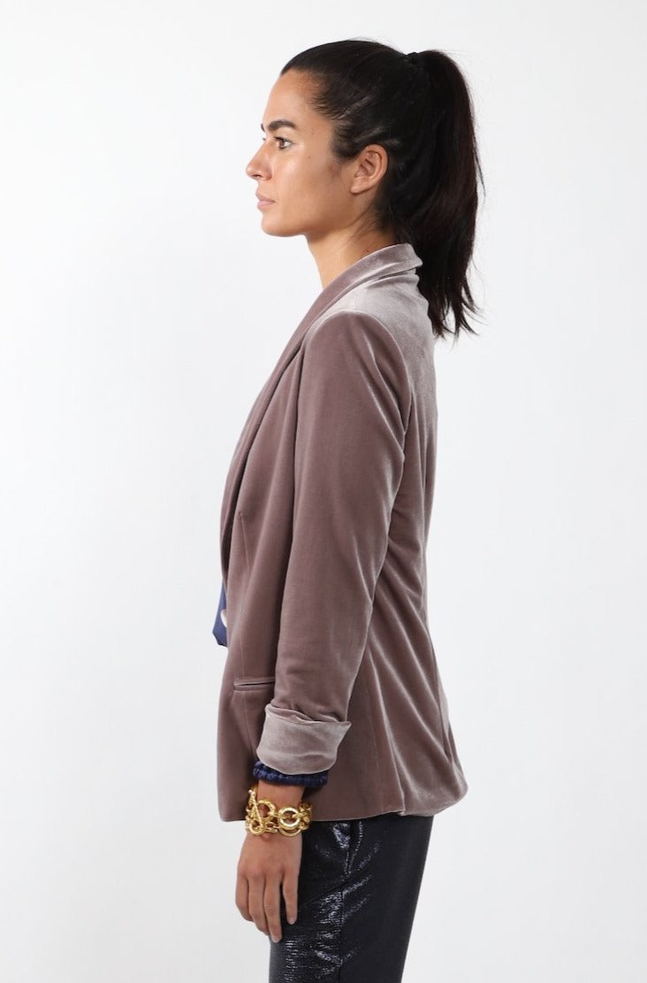 Velvet Jacket · Mushroom