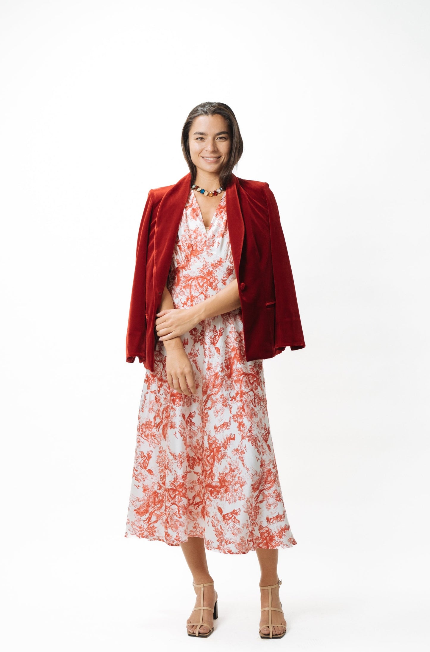 Velvet Jacket · Crimson Red