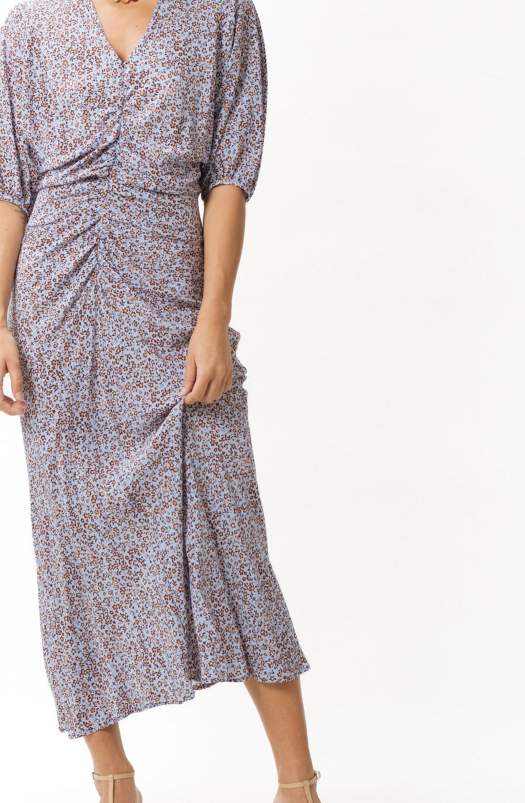 Ruched Dress · Ditsy Lavender