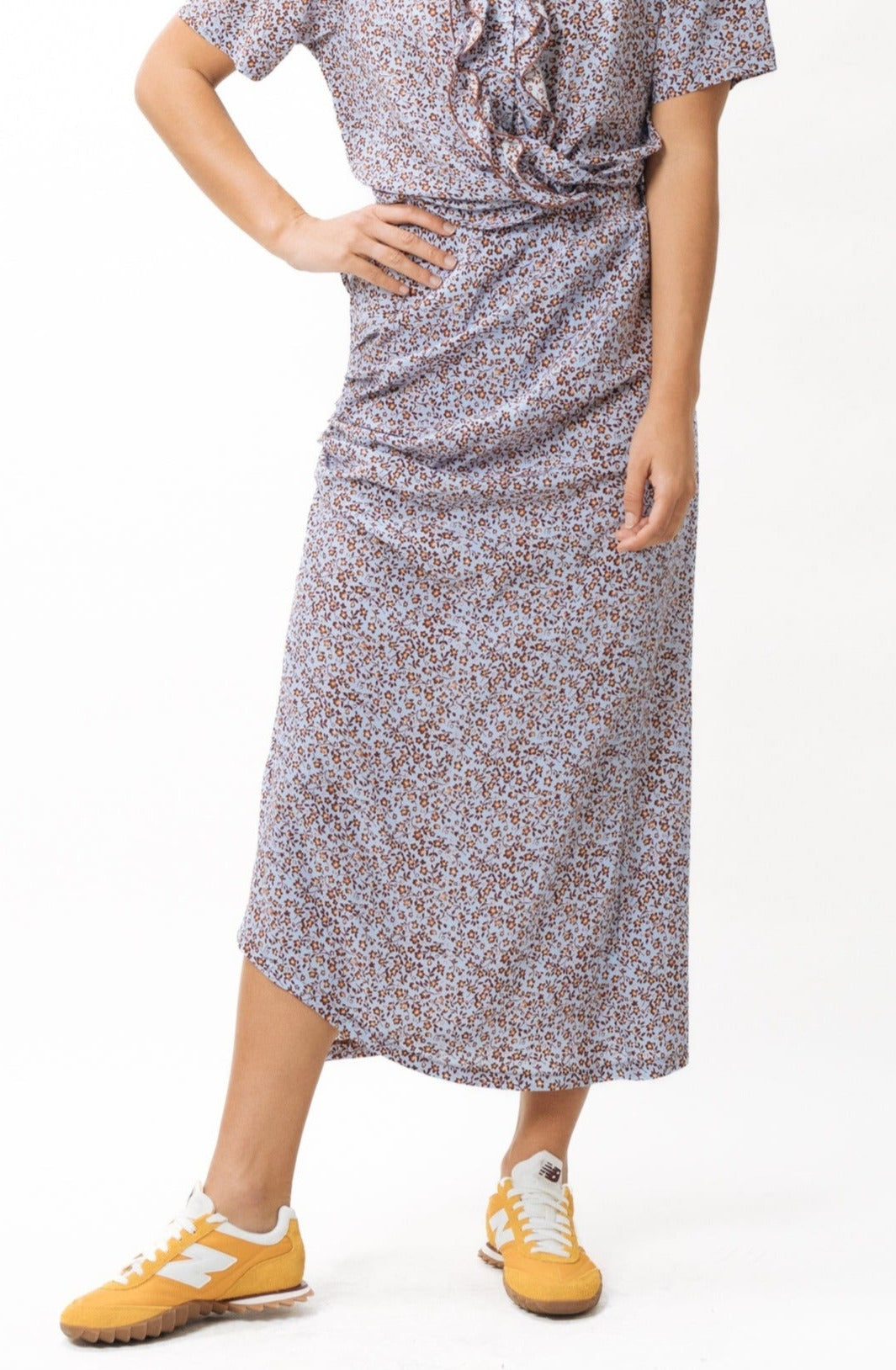 Ruched Skirt · Ditsy Lavender