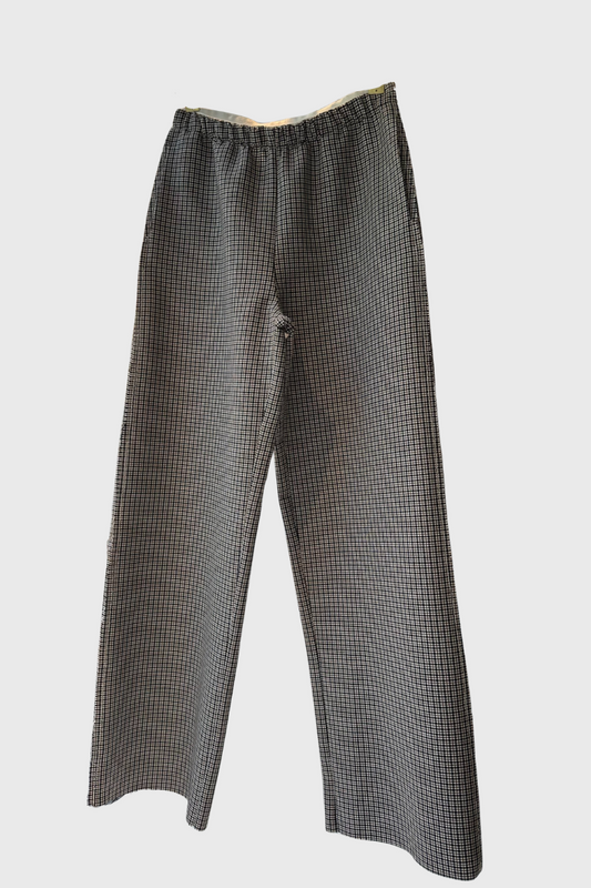Checked Wide Leg Pants