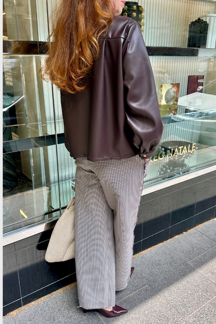 Chocolate Leather Shacket