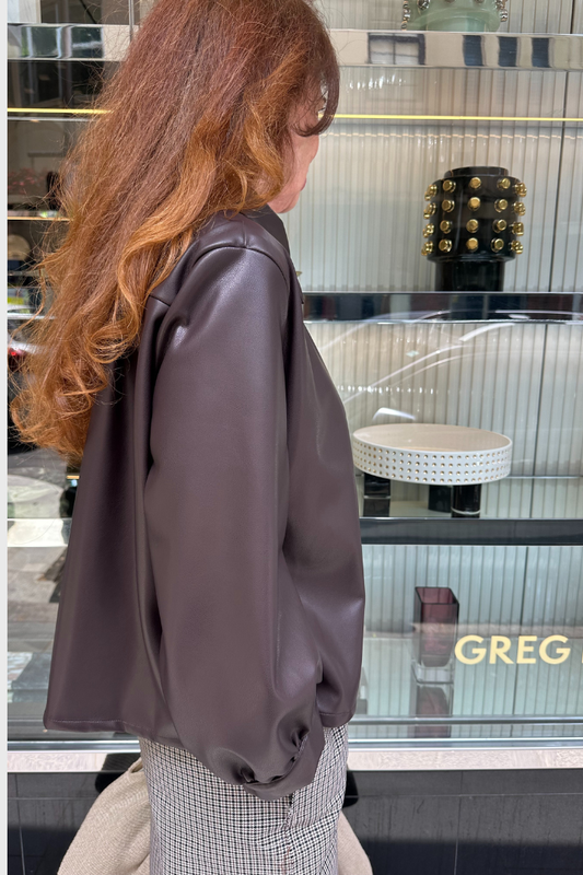 Chocolate Leather Shacket