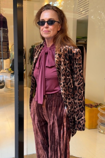 Velvet Jacket · Leopard