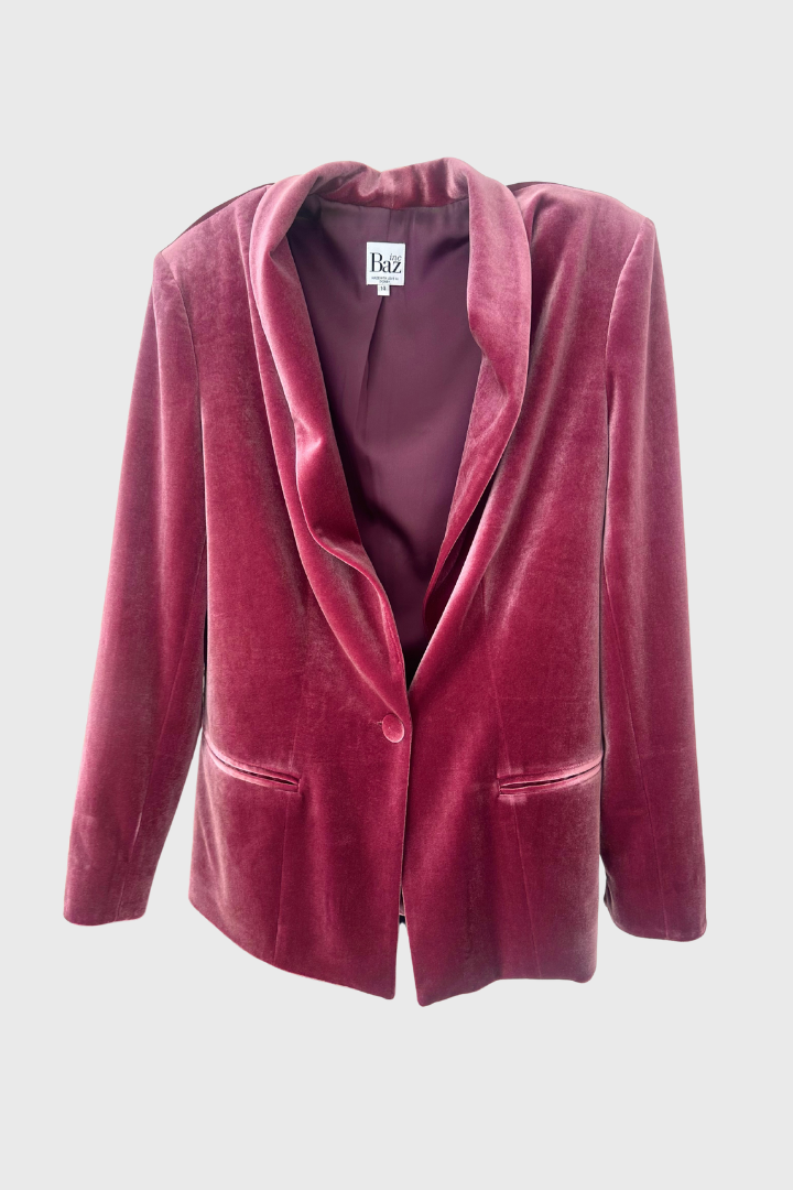 Velvet Jacket · Dusty Rose