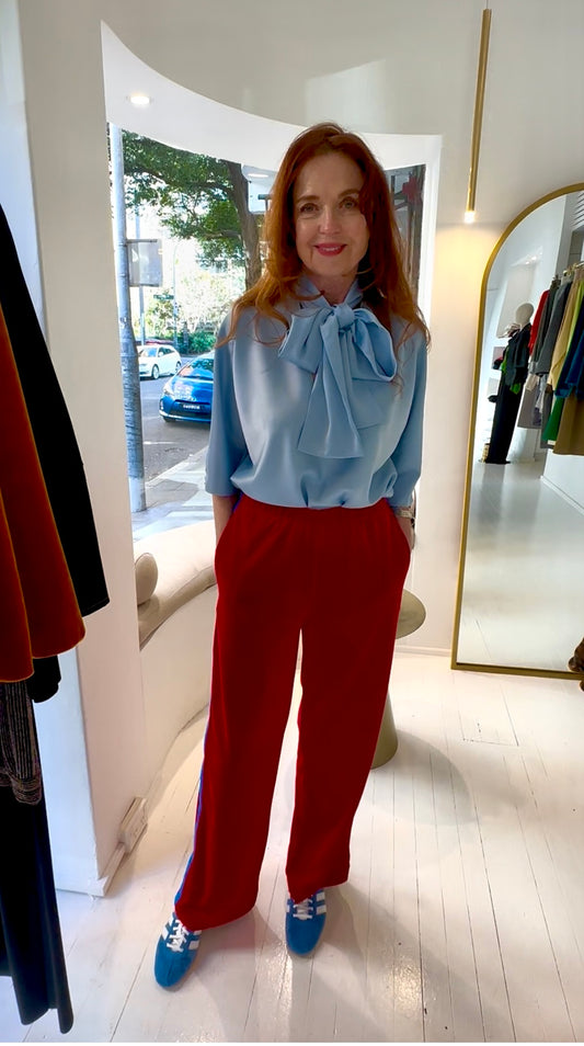 Pussy Bow T - Powder Blue