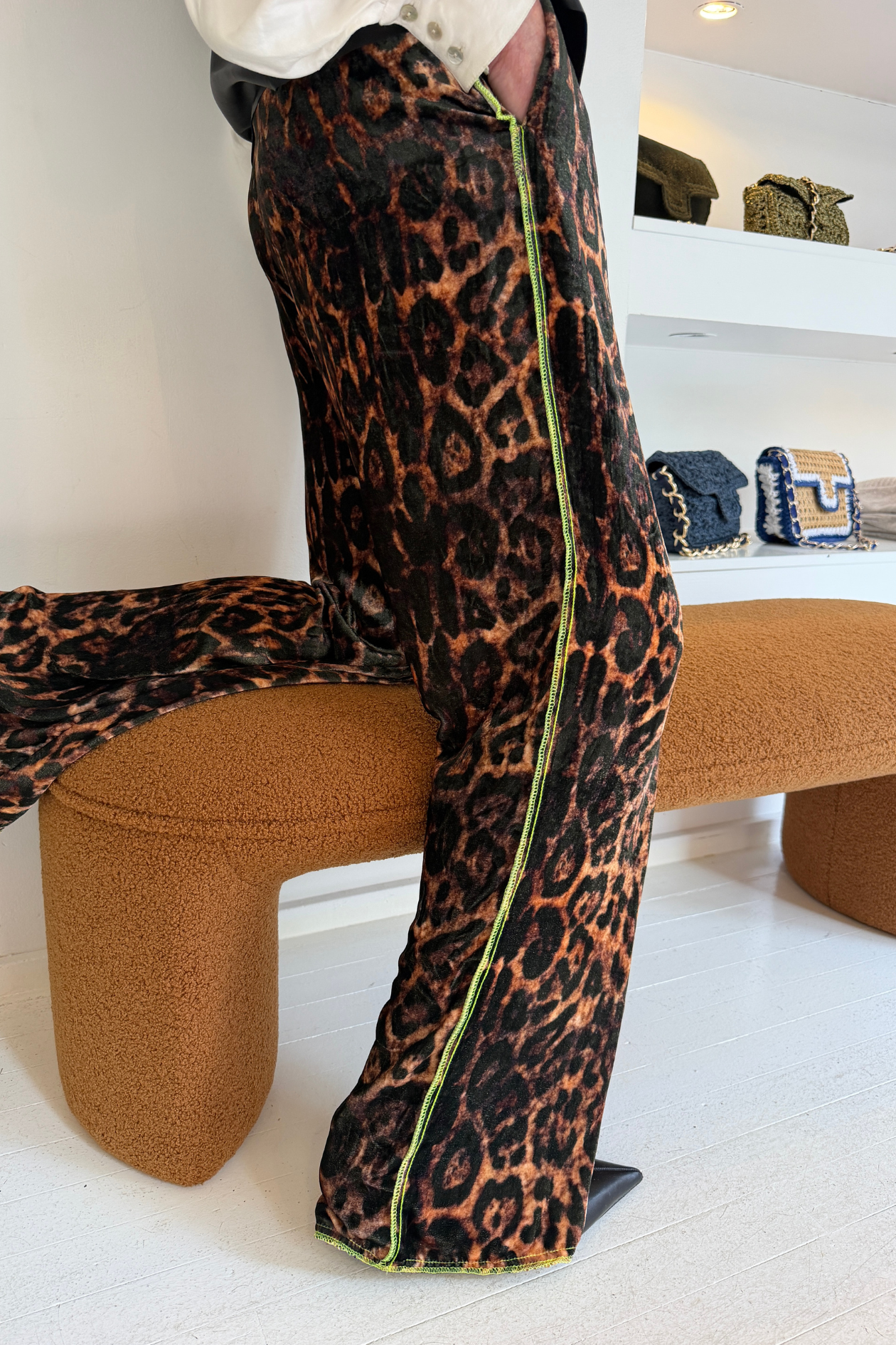 Silk Velvet Pants - Leopard