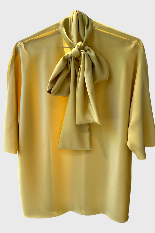 Tie Neck T - Butter