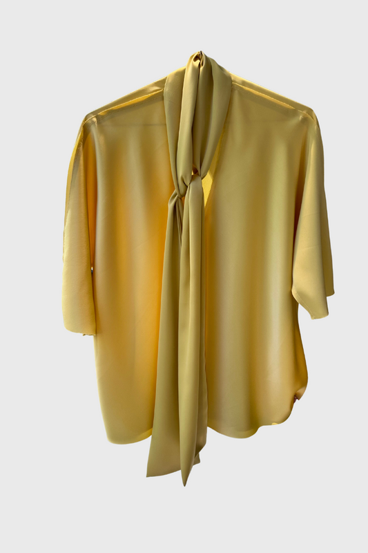 Tie Neck T - Butter