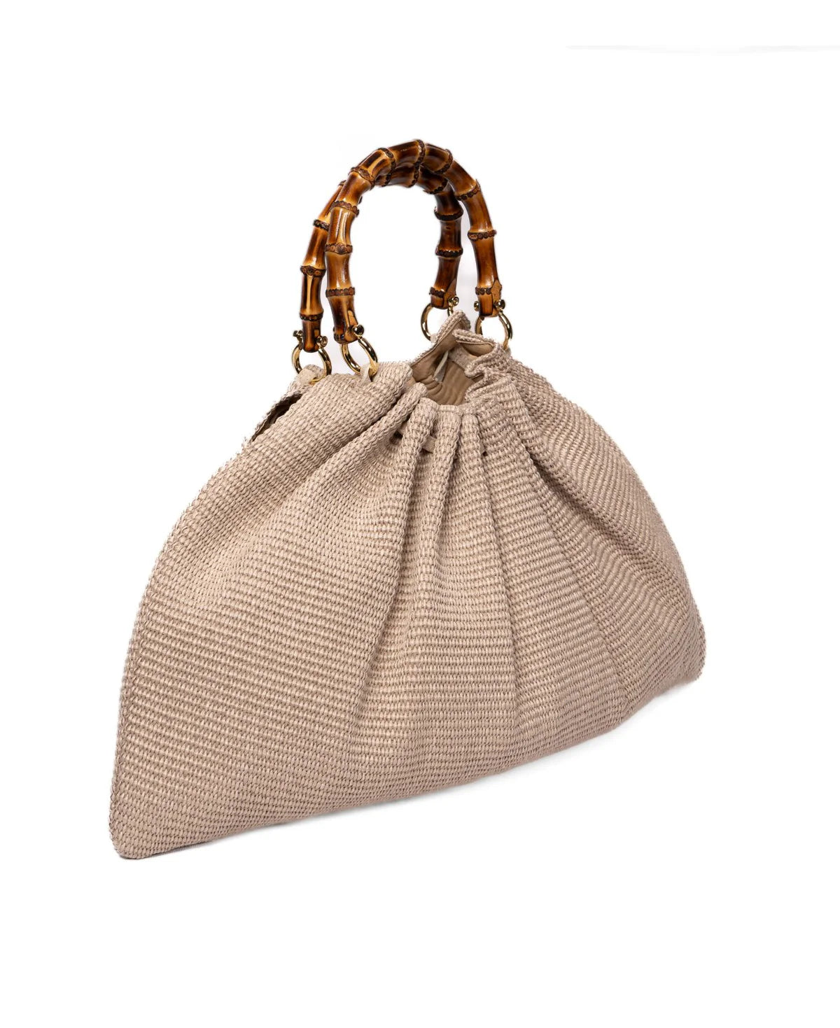 Caterina Raffia Bag - Grey