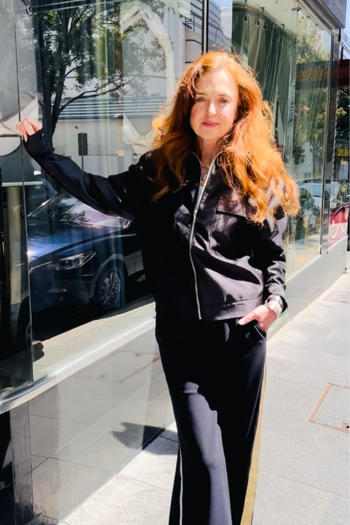 Black Duchess Satin Bomber Jacket