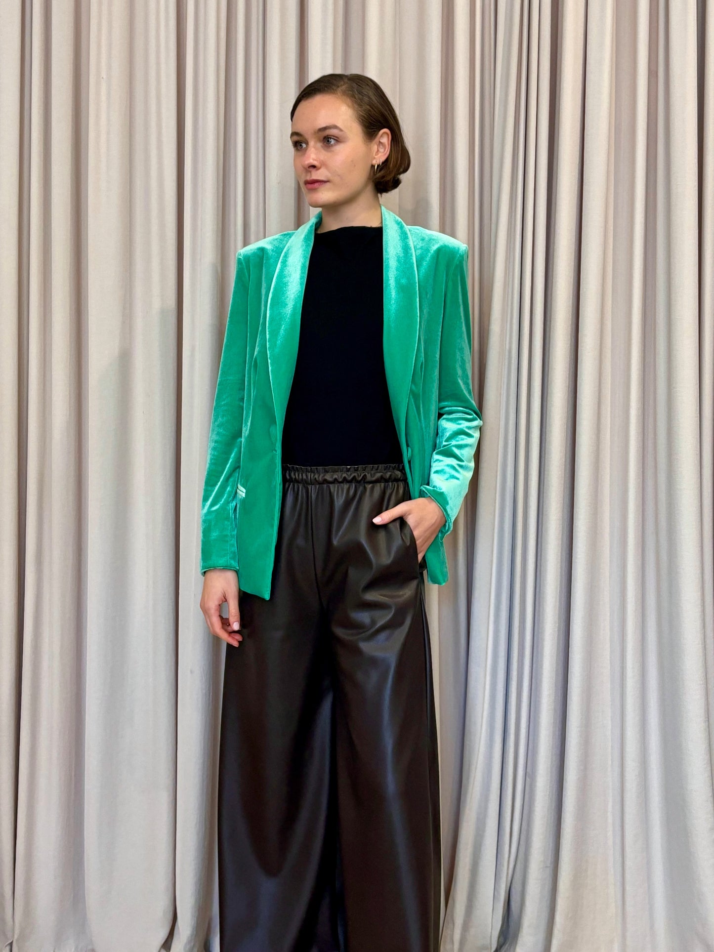 Velvet Jacket · Jade Green