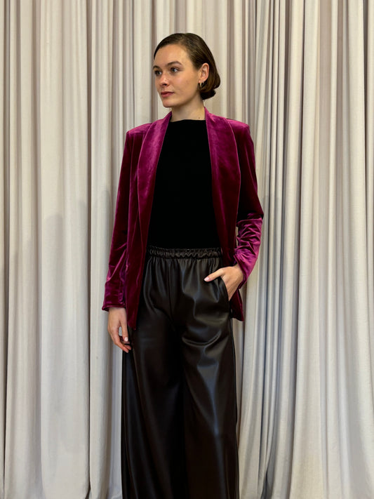 Velvet Jacket · Mulberry