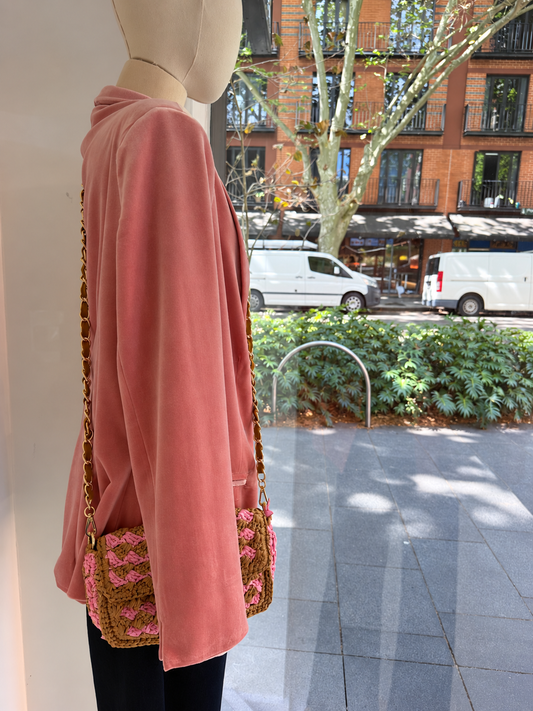 Velvet Tuxedo Blazer - Rose Quartz