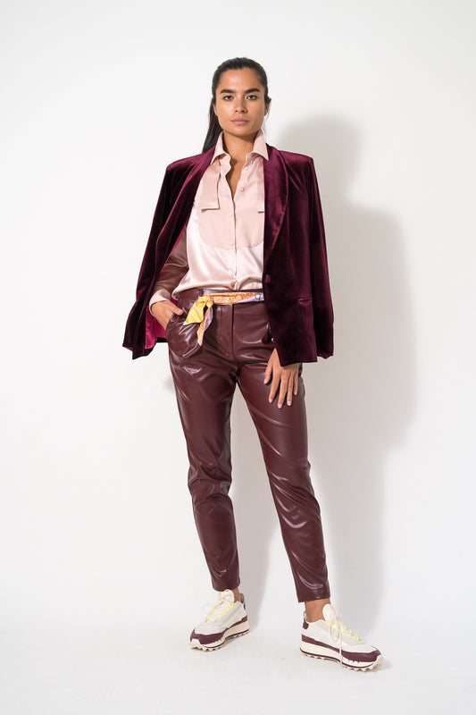Velvet Jacket · Bordeaux