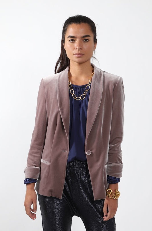 Velvet Jacket · Mushroom